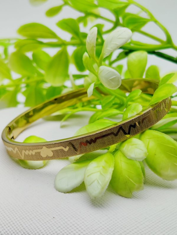 Adjustable Premium Heartbeat-engraved Adjustable Cartier-inspired Gold Bracelets