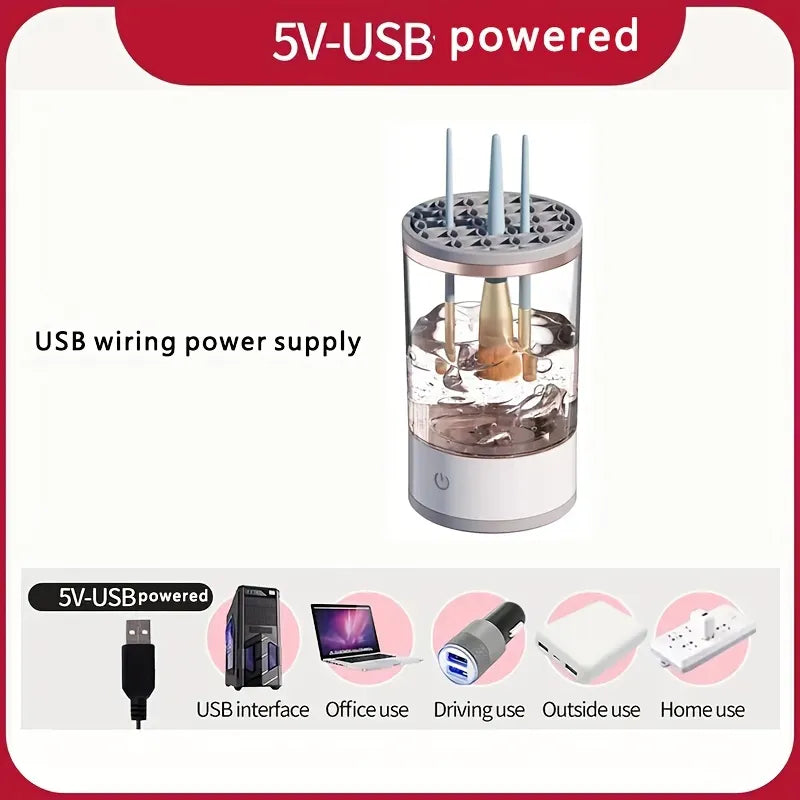 3 In 1 Electric Makeup Brush Cleaner | Automatic Make Up Brush Holder Cleaner Machine
